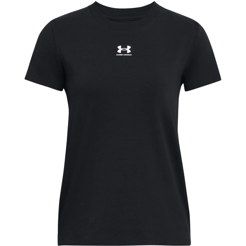Image of Under Armour Womens Off Campus Core Short Sleeve T Shirt XL- Bust 41 - 43' Black White 1383648-001-XL