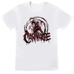 Image of Spider-Man Mens Carnage T-Shirt (3XL) (White)