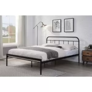 Image of Bourton Modern Black Metal King Size Bed Frame 5ft - Black