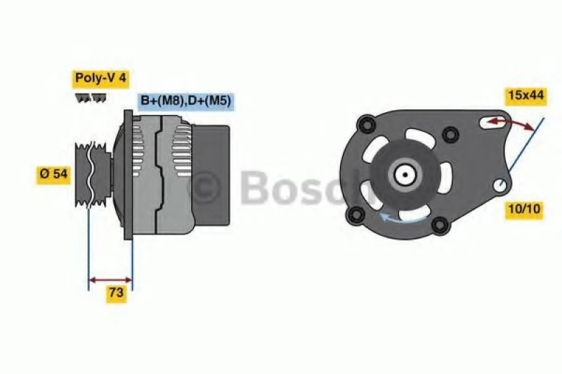 Image of Alternator Bosch 0 986 080 560