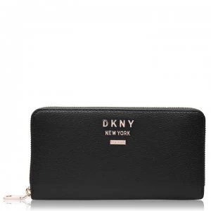 Image of DKNY Whitney Zip Around Purse - BLK GLD BGD