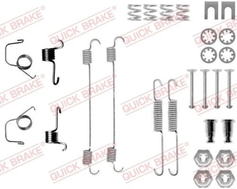 Image of QUICK BRAKE Brake shoe fitting kit QUICK BRAKE 105-0617