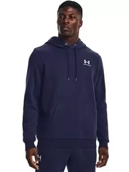 Image of Under Armour Training Essential Fleece Hoodie - Navy Size M Men