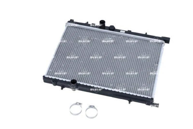 Image of NRF 519524 Engine radiator EASY FIT Brazed cooling fins, Aluminium, with mounting parts Aluminium Radiator,engine cooling (470)