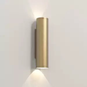 Image of Ava Coastal Outdoor LED Up Down Wall Light Solid Brass IP44, GU10