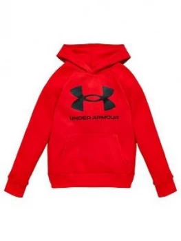 image of Urban Armor Gear Boys Childrens Rival Fleece Hoodie - Red Black, Size S, 7-8 Years