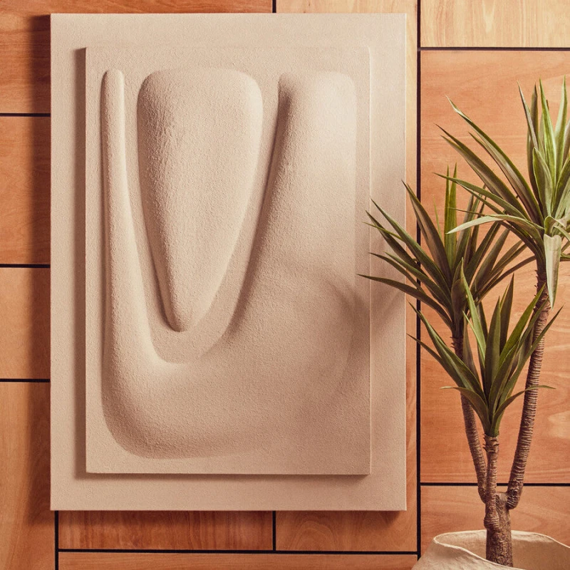 Image of Orsina 3D Cream Wall Art Astratto
