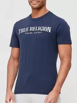 image of True Religion Reflective Arch Logo T-Shirt - Navy