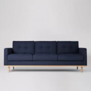Image of Swoon Berlin House Weave 3 Seater Sofa - 3 Seater - Navy