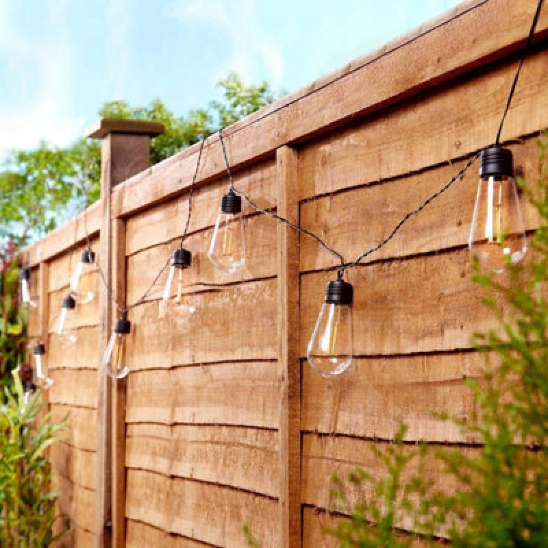 Image of Gardenwize Garden Outdoor 2M Solar Clear Filament Leb Bulb String Fairy Lights