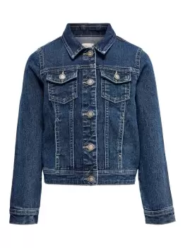 Image of ONLY Dark Blue Denim Jacket Women Blue