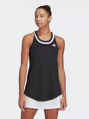 Image of adidas Club Tennis Tank Top, Black/White, Size S, Women