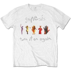 Image of Genesis - Turn It On Again Unisex Large T-Shirt - White