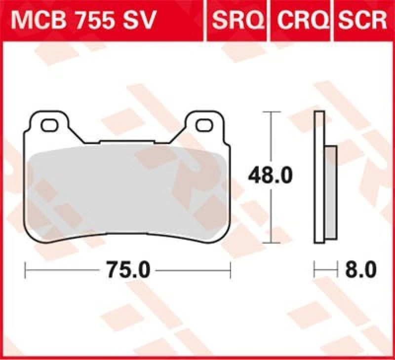 Image of TRW Lucas Sintered lining MCB755SV