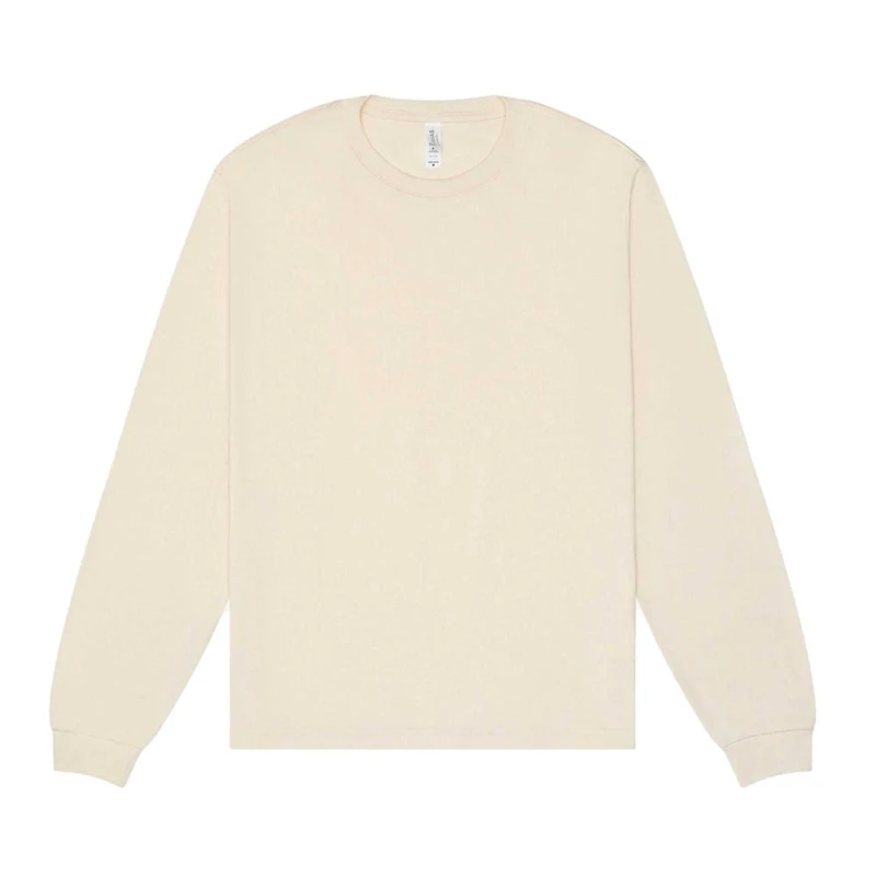 Image of Bella + Canvas Mens Heavyweight Boxy Long-Sleeved T-Shirt in Natural Size: XS Natural Male XS