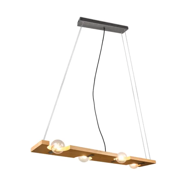 Image of Tailor Vintage 4 Light Bar Pendant Ceiling Light natural finish