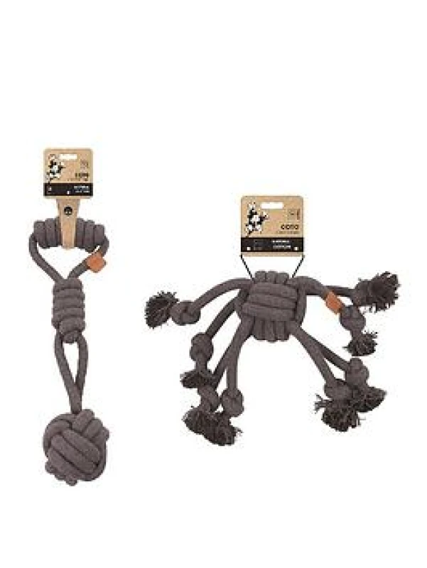 Image of M-Pets Coto Eco Rope Dog Toys Grey Spider 38Cm