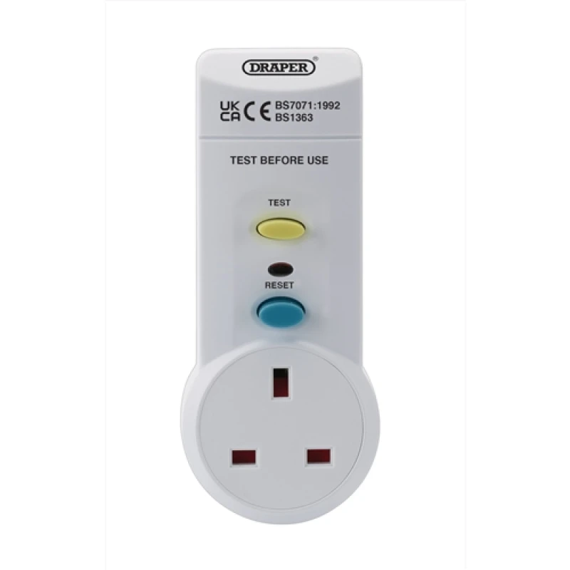Image of Draper RCD Adaptor, 220~250v/50Hz, 13 AMP 10205