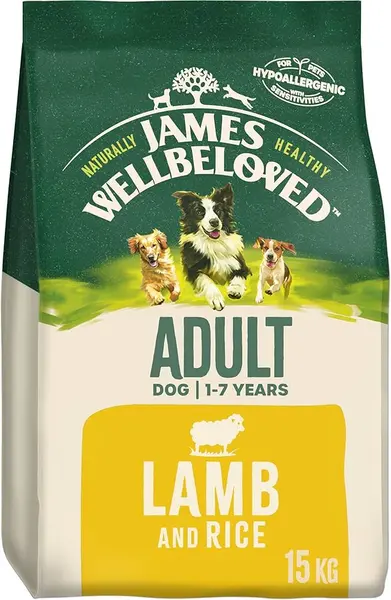 image of James Wellbeloved Lamb and Rice Senior Dog Food 15kg