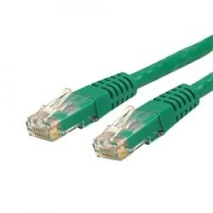 image of StarTech.com 3ft Cat 6 Green Molded RJ45 UTP Gigabit Cat6 Patch Cable