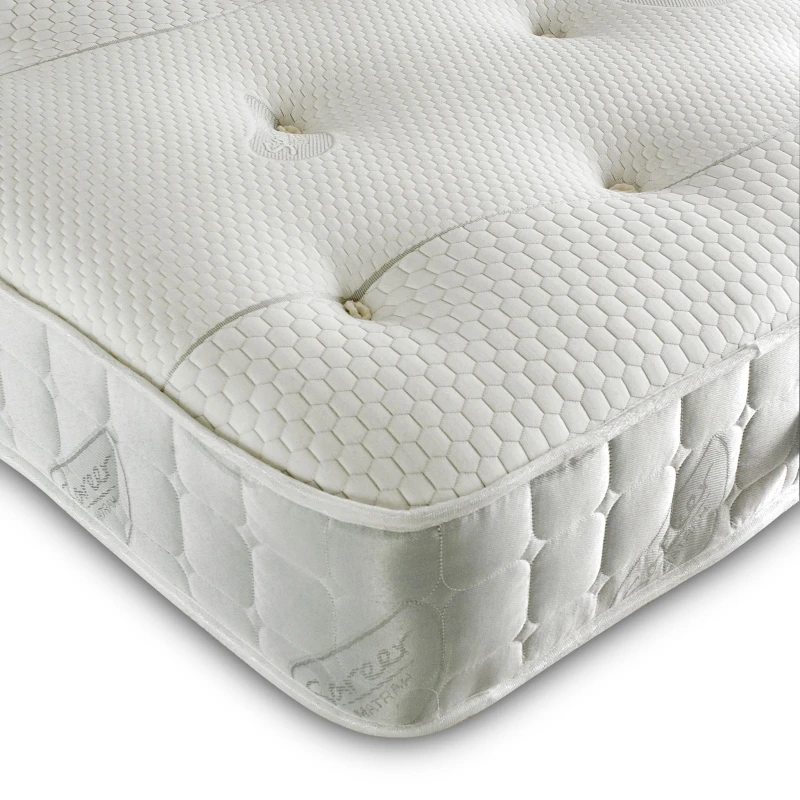 Image of Sareer Furniture Limited Memory Coil Mattress in White Size: Small Single White Unisex Small Single