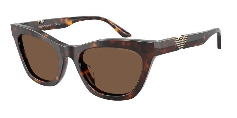 Image of Emporio Armani 0Ea4259U Cat Eye Sunglasses - Brown Brown WUF4T Female