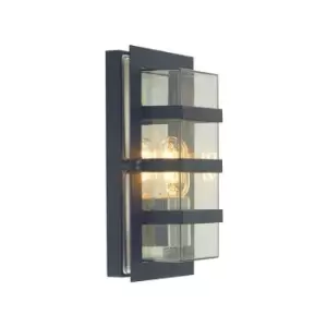 image of 1 Light Outdoor Wall Light Black IP54, E27 - Elstead