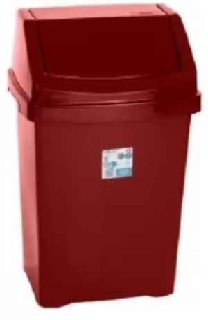 Image of Wham Casa 8-Litre Swing Bin - Chilli Red