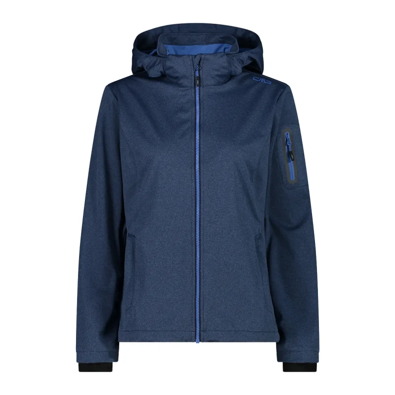 Image of Womens hooded hiking jacket CMP Bleu Female S