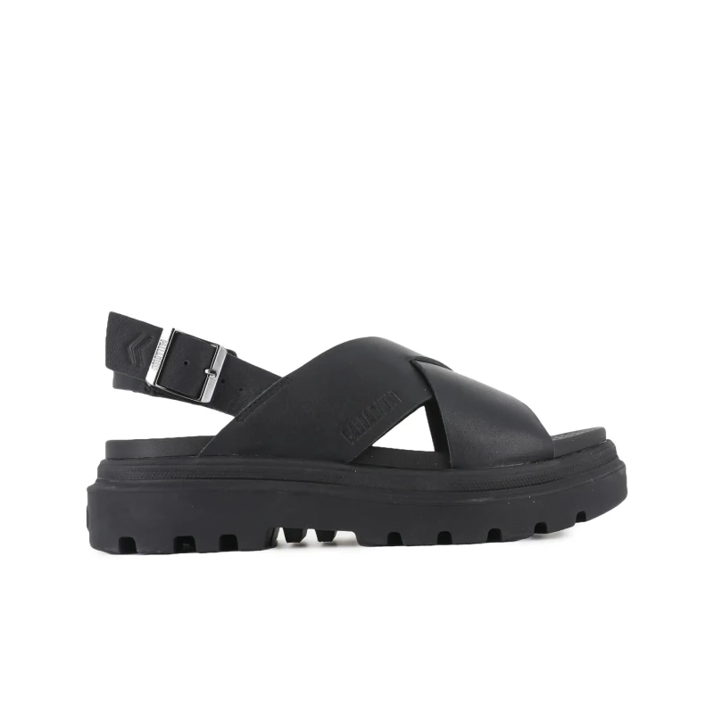 Image of Palladium Womens wedge sandals Palladium Pallacruise Crossed Noir Female 39