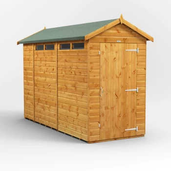 image of 10x4 Power Apex Security Shed - Brown