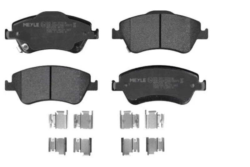 Image of MEYLE 025 241 2219/W Brake pad set Front Axle, with acoustic wear warning, Original Quality, with anti-squeak plate Brake Pad Set,disc brake (402)