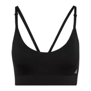 Image of adidas PureLounge Light-Support Strappy Bra Womens - Black