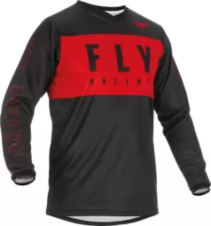 Image of Fly Racing F-16 Motocross Jersey, black-red, Size 2XL, black-red, Size 2XL