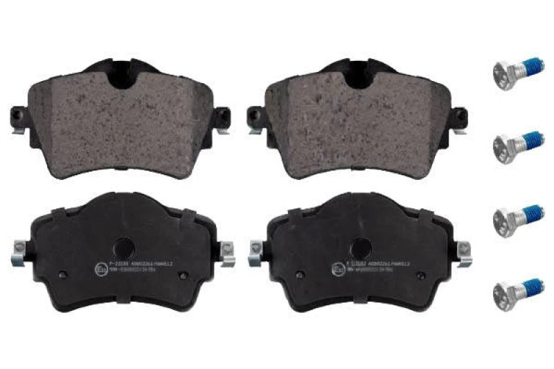 Image of Blue PRINT ADB114215 Brake pad set Front Axle, prepared for wear warning indicator, with bolts/screws Brake Pad Set,disc brake (402)