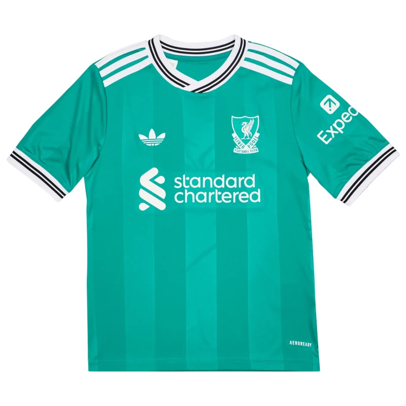 Image of Adidas Liverpool FC Third Child's Jersey 2025/26 Vert Unisex 13/14 ans JV6468