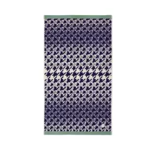 Image of Ted Baker Houndstooth Geo Hand Towel, Navy