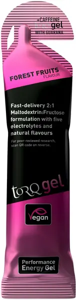 image of TORQ Energy Gel Guarana Caffeine (45g) FOREST FRUITS WITH G