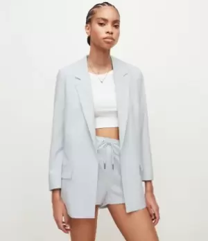 Image of AllSaints Womens Aleida Tri Blazer, Powdered Blue, Size: 12