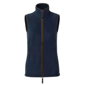 image of Premier Womens/Ladies Artisan Fleece Gilet (3XL) (Navy/Brown)