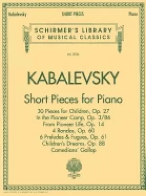 Image of short pieces for piano schirmer library of classics volume 2036 piano solo