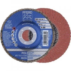 Image of PFERD 67656115 HORSE POLIFAN-FANS Power-Line SG 115mm Corundum A-COOL Grain size 60 Mm for stainless steel/aluminum Diameter 115mm 10 pc(s)