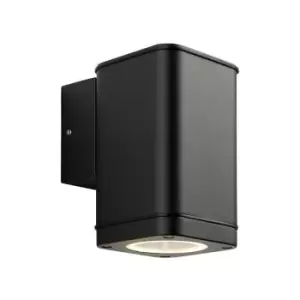 Image of Endon Milton Modern Architectural Outdoor Down Wall Light Textured Black Finish, IP44