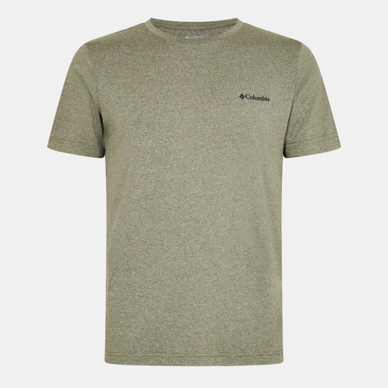 Image of Columbia Kwick Short-Sleeve Performance T-Shirt Mens Stone Green male Small
