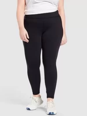 image of Reebok Plus Size Lux Leggings, Black, Size 3X, Women