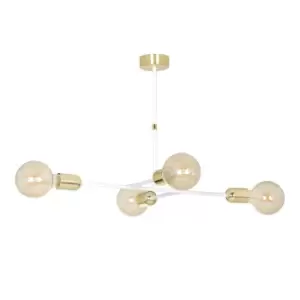 Image of Emibig Juka White Multi Arm Semi Flush Ceiling light 4x E27