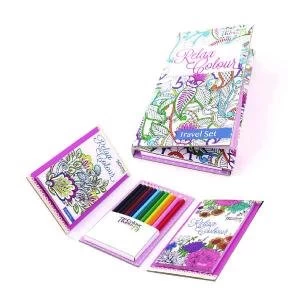 Image of Tallon Adult Colouring Book Travel Set Pack of 6 6844