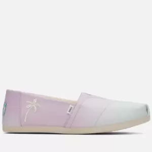 TOMS Womens Alpargata Vegan Canvas Pumps - Lilac Ombre - UK 3