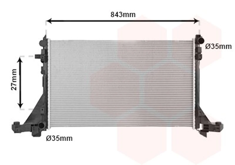 Image of VAN WEZEL Engine radiator VAN WEZEL 43012723