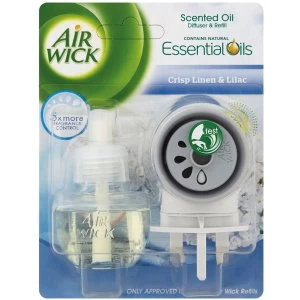 Image of Air Wick Electric Plug In Crisp Linen & Lilac Scented Diffuser